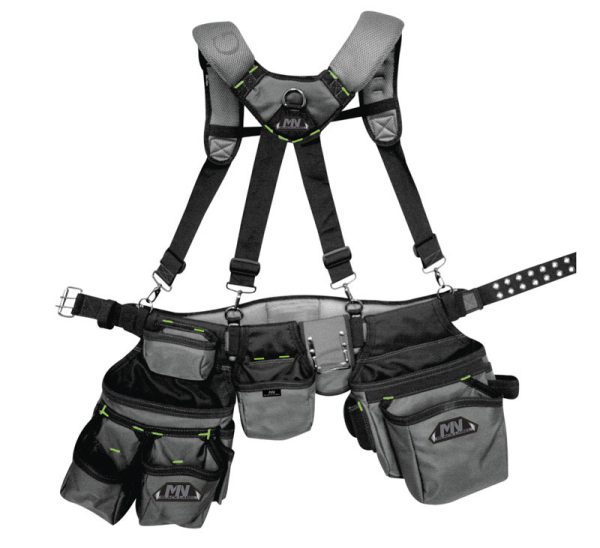 McGuire-Nicholas 30 pocket Ballistic Nylon Foam Suspension Rig 3.5 in. L X 16 in. H Gray 53 in.
