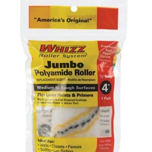 Whizz Polyamide Fabric 4 in. W X 1/2 in. Jumbo Mini Paint Roller Cover 1 pk