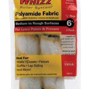 Whizz Polyamide Fabric 6 in. W X 1/2 in. Mini Paint Roller Cover 2 pk