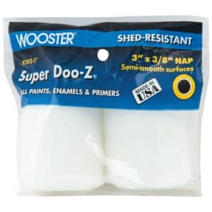 Wooster Super Doo-Z Fabric 3 in. W X 3/8 in. Trim Trim Roller Refill 2 pk