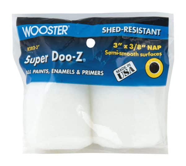 Wooster Super Doo-Z Fabric 3 in. W X 3/8 in. Trim Trim Roller Refill 2 pk