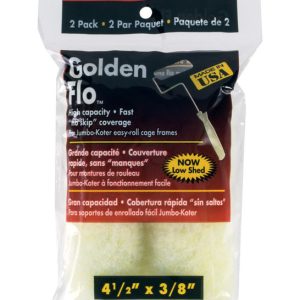 Wooster Golden Flo Fabric 4.5 in. W X 3/8 in. Trim Paint Roller Cover 2 pk