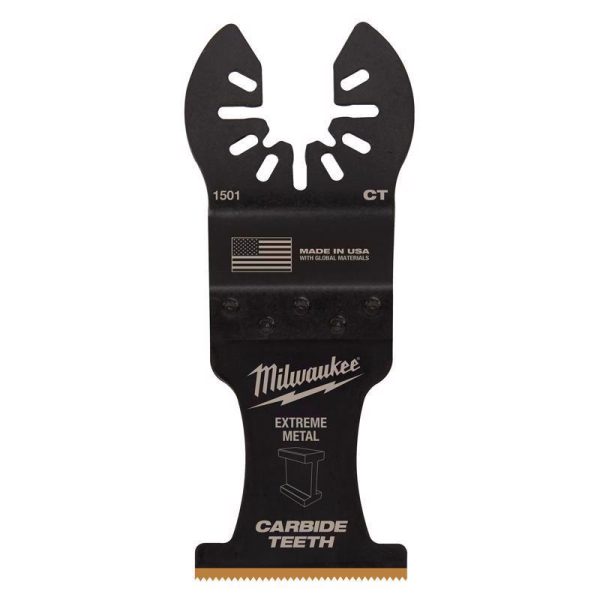 Milwaukee 1-3/8 in. W Carbide Open-Lok Metal Blade Extreme Metal 1 pk