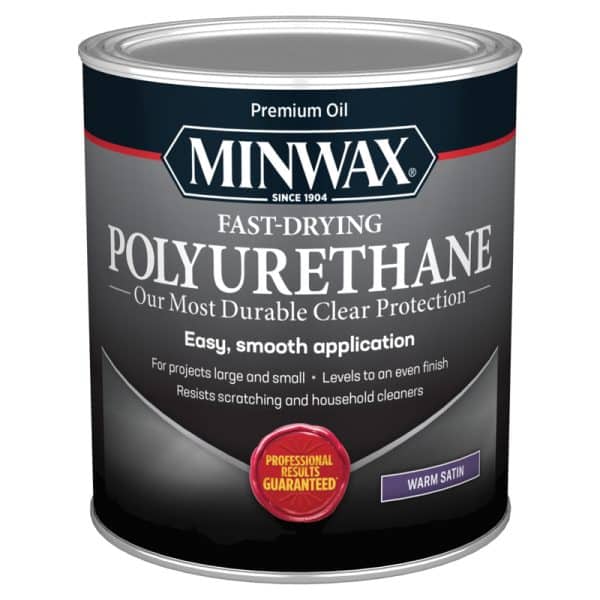 Minwax Satin Clear Oil-Based Fast-Drying Polyurethane 1 qt