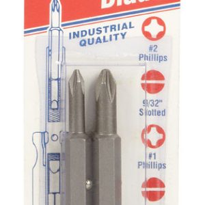 Best Way Tools Phillips/Slotted 1/4 X 2-3/4 in. L Double-Ended Screwdriver Bit Carbon Steel 2 pc