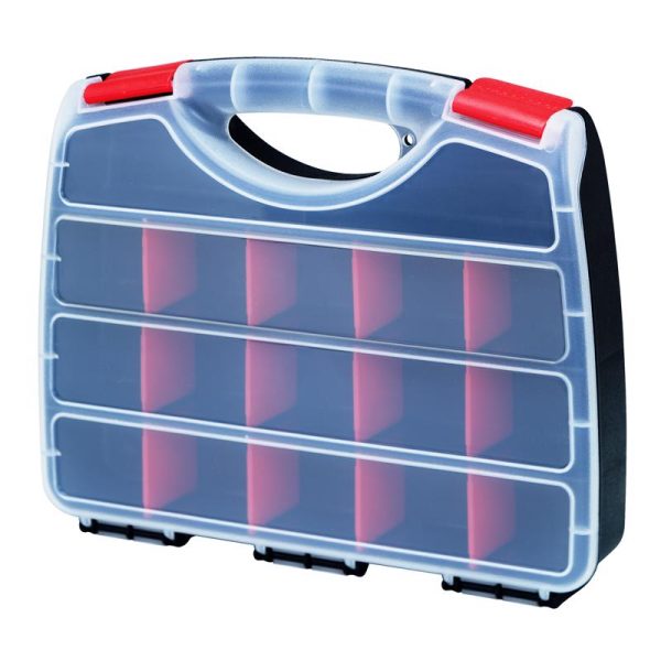 Quantum Storage 10 in. W X 2 in. H Storage Organizer Plastic 17 compartments Black
