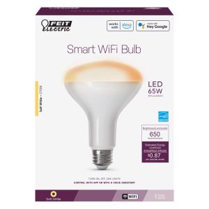Feit Electric BR30 E26 (Medium) Smart WiFi LED Bulb Soft White 65 Watt Equivalence 1 pk
