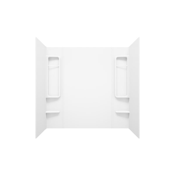 MAAX Finesse 59 in. H X 33-1/2 in. W X 61 in. L White Bathtub Wall Surround