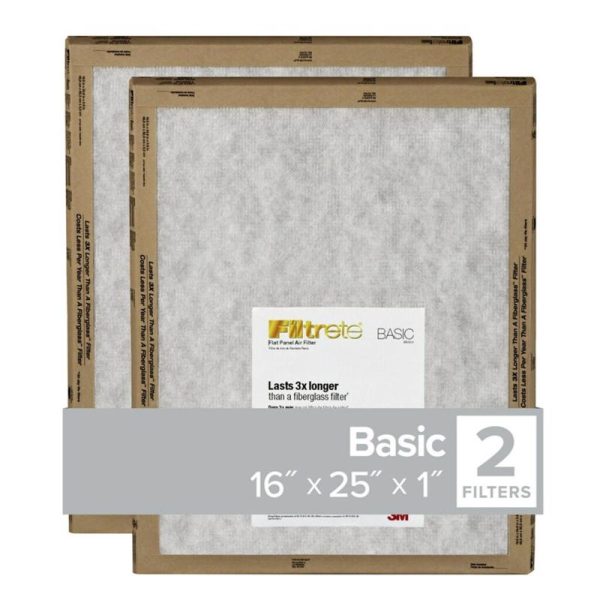 Filtrete 16 in. W X 25 in. H X 1 in. D Synthetic 5 MERV Flat Panel Filter 2 pk