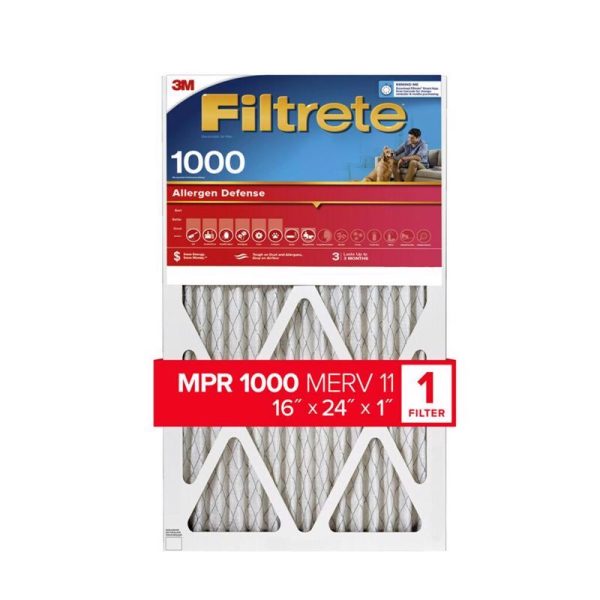 3M Filtrete 16 in. W X 24 in. H X 1 in. D 11 MERV Pleated Allergen Air Filter 1 pk