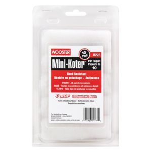 Wooster Mini-Koter Fabric 4 in. W X 3/8 in. Mini Paint Roller Cover 10 pk
