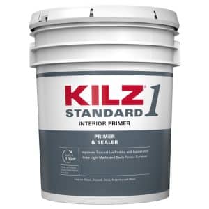KILZ Standard White Flat Water-Based Acrylic Primer and Sealer 5 gal