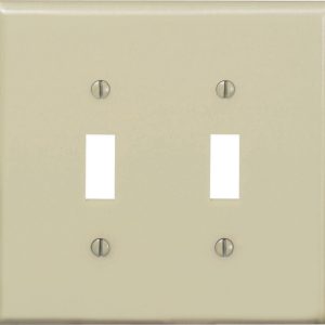 Leviton Ivory 2 gang Nylon Toggle Wall Plate 1 pk