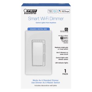 Feit Electric White 150 W Smart Dimmer Switch 1 pk