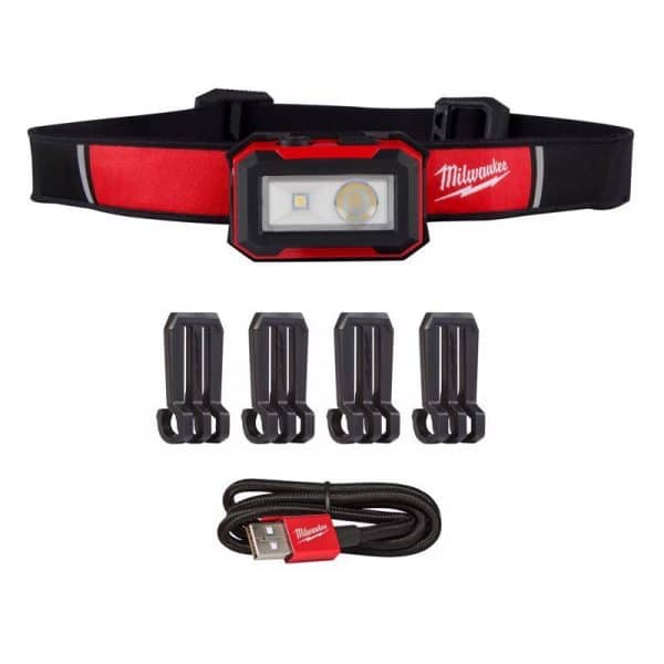 Milwaukee 450 lm Black/Red LED Tactical Headlamp