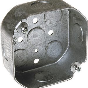 Raco 15-1/2 cu in Octagon Steel 1 gang Junction Box Gray