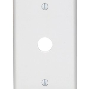 Leviton White 1 gang Thermoset Plastic Cable/Telco Wall Plate 1 pk