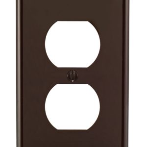 Leviton Brown 1 gang Nylon Duplex Outlet Wall Plate 1 pk