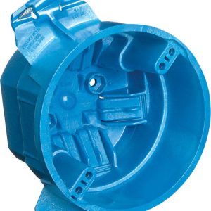Carlon 25 cu in Round Thermoplastic 1 gang Electrical Box Blue