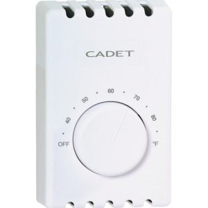 Cadet Wall Mount Heating Dial Double Pole Line Voltage Thermostat