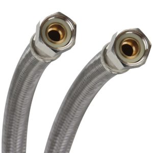 Fluidmaster 3/8 in. Compression X 3/8 in. D Compression 60 in. Braided Stainless Steel Dishwasher Su
