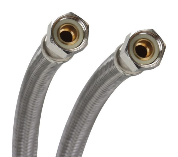 Fluidmaster 3/8 in. Compression X 3/8 in. D Compression 60 in. Braided Stainless Steel Dishwasher Su