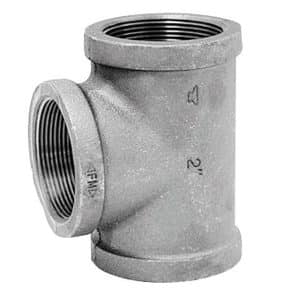 Anvil 1-1/4 in. FPT X 1-1/4 in. D FPT 1-1/4 in. D FPT Galvanized Malleable Iron Tee