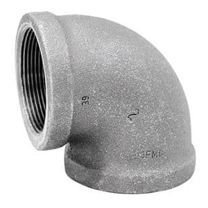 Anvil 1 in. FPT X 1 in. D FPT Black Malleable Iron Elbow