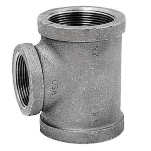 Anvil 3/4 in. FPT X 3/4 in. D FPT 1/2 in. D FPT Black Malleable Iron Reducing Tee