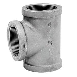 Anvil 1 in. FPT X 1 in. D FPT 1 in. D FPT Black Malleable Iron Reducing Tee