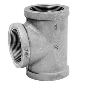Anvil 1-1/4 in. FPT X 1-1/4 in. D FPT 1-1/4 in. D FPT Black Malleable Iron Reducing Tee