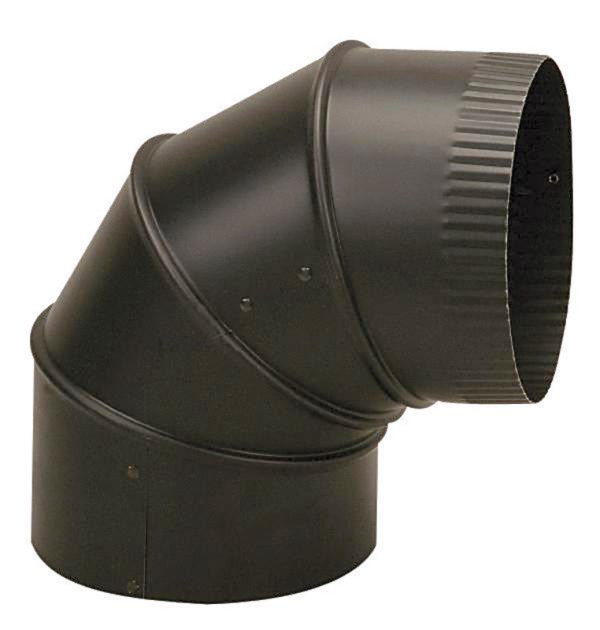 Imperial 3 in. D X 3 in. D Adjustable 90 deg Steel Stove Pipe Elbow