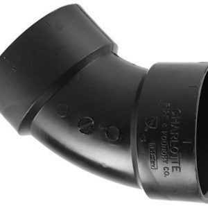 Charlotte Pipe 3 in. Hub X 3 in. D Hub ABS 45 Degree Elbow