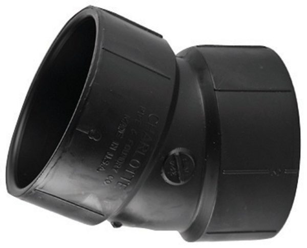 Charlotte Pipe 1-1/2 in. Hub X 1-1/2 in. D Hub ABS 22-1/2 Degree Elbow