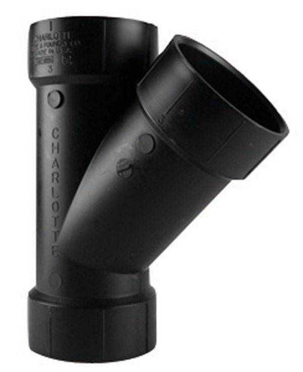 Charlotte Pipe 3 in. Hub X 3 in. D Hub ABS Wye
