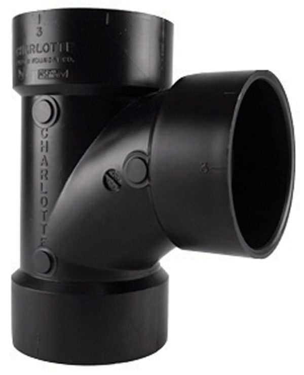 Charlotte Pipe 1-1/2 in. Hub X 1-1/2 in. D Hub ABS Sanitary Tee