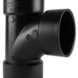 Charlotte Pipe 3 in. Hub X 3 in. D Hub ABS Sanitary Tee