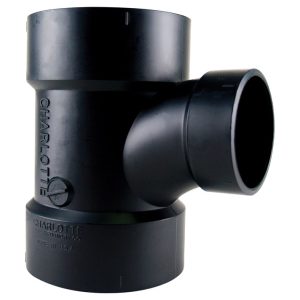 Charlotte Pipe 3 in. Hub X 1-1/2 in. D Hub ABS Sanitary Tee