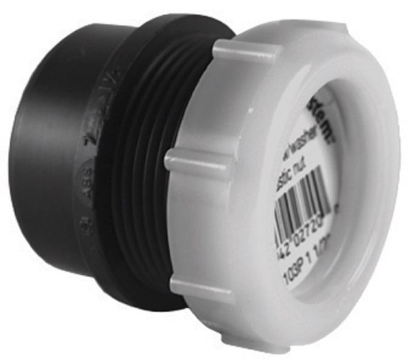 Charlotte Pipe 1-1/2 in. Spigot X 1-1/2 in. D Slip ABS Trap Adapter