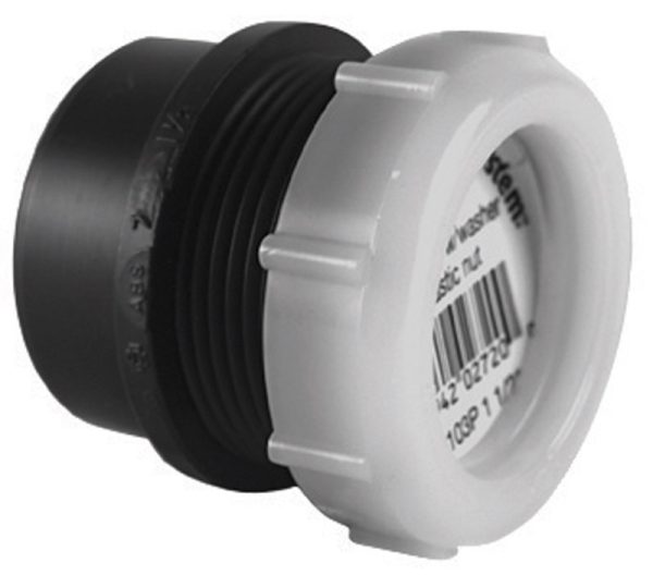 Charlotte Pipe 1-1/4 in. MPT X 1-1/2 in. D Spigot ABS Trap Adapter