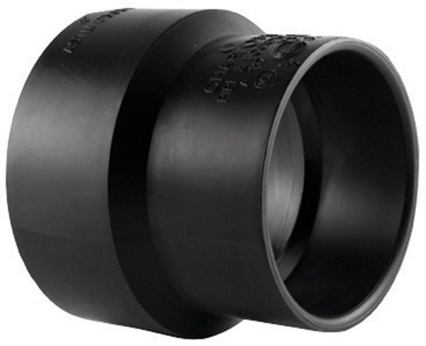 Charlotte Pipe 4 in. Hub X 3 in. D Hub ABS Coupling