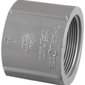 Charlotte Pipe Schedule 80 1-1/2 in. FPT X 1-1/2 in. D FPT PVC Coupling
