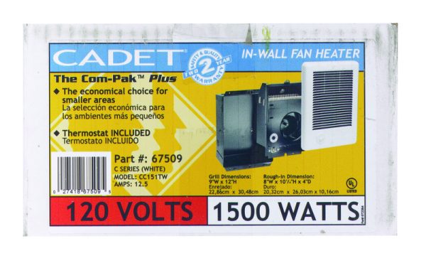 Cadet Com-Pak 250 sq ft 5120 BTU Electric Wall Heater