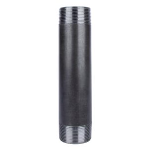 STZ Industries 1-1/2 in. MIP each X 1-1/2 in. D MIP each Black Steel 10 in. L Nipple