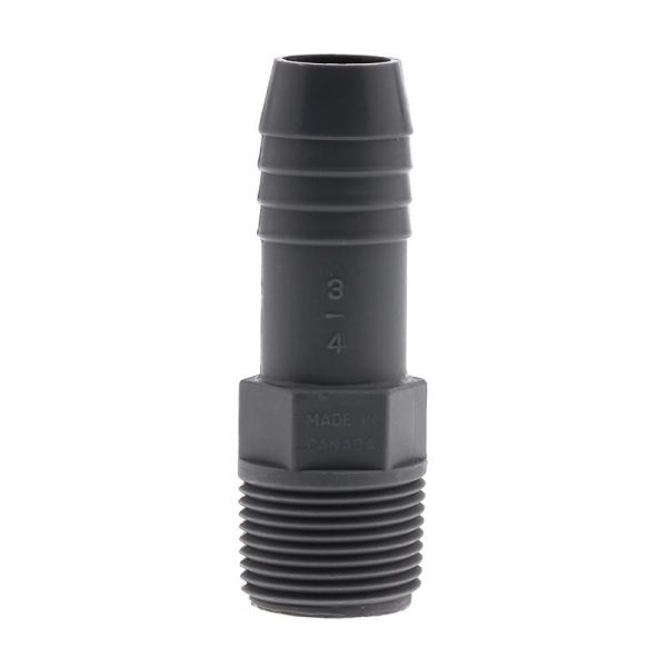 Boshart Industries 3/4 in. MPT in. X 3/4 in. D Insert Polypropylene Male Adapter
