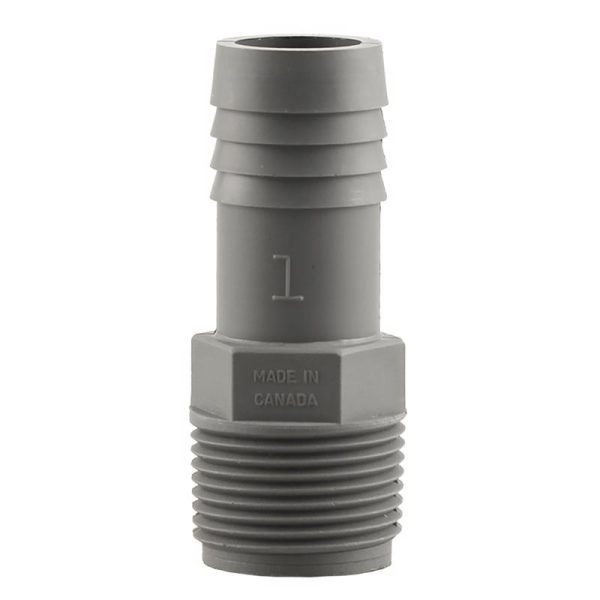 Boshart Industries 1 in. MPT in. X 1 in. D Insert Polypropylene Male Adapter