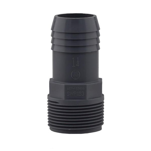 Boshart Industries 1-1/4 in. MPT in. X 1-1/4 in. D Insert Polypropylene Male Adapter