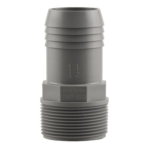Boshart Industries 1-1/2 in. MPT in. X 1-1/2 in. D Insert Polypropylene Male Adapter