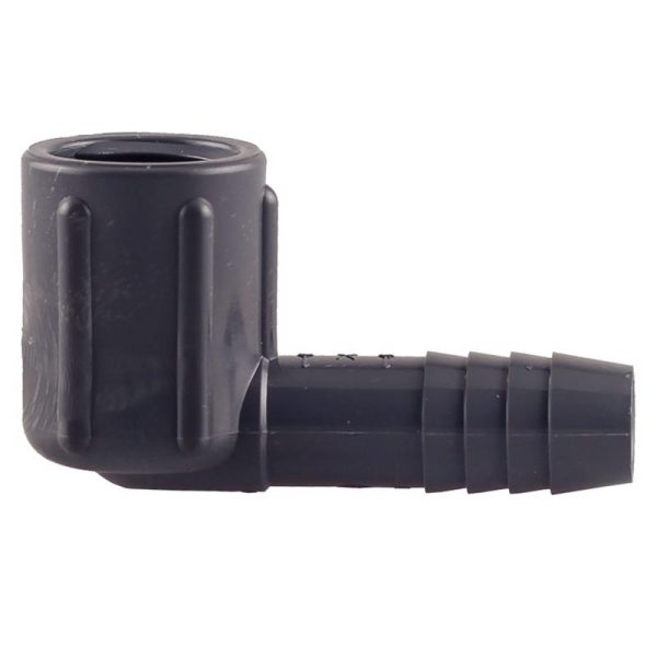 Boshart Industries 1/2 in. Insert in. X 1/2 in. D FPT Polypropylene 90 Degree Elbow