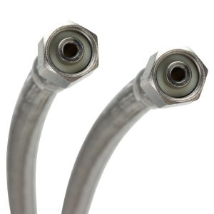 Fluidmaster 1/4 in. Compression X 1/4 in. D Compression 72 in. Braided Stainless Steel Ice Maker Sup